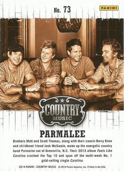 2014 Panini Country Music #73 Parmalee Back