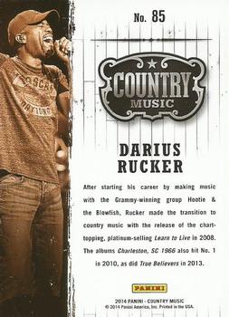 2014 Panini Country Music #85 Darius Rucker Back