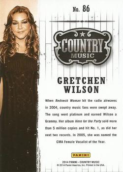 2014 Panini Country Music #86 Gretchen Wilson Back