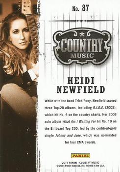 2014 Panini Country Music #87 Heidi Newfield Back