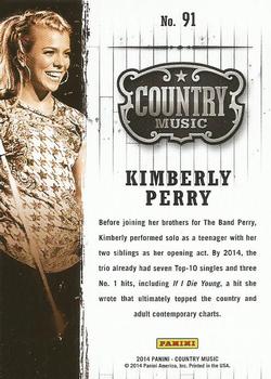 2014 Panini Country Music #91 Kimberly Perry Back