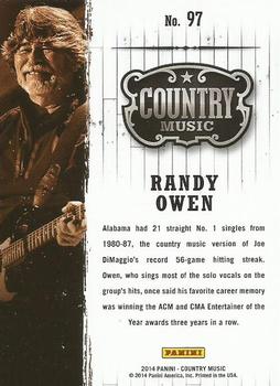 2014 Panini Country Music #97 Randy Owen Back