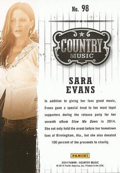 2014 Panini Country Music #98 Sara Evans Back