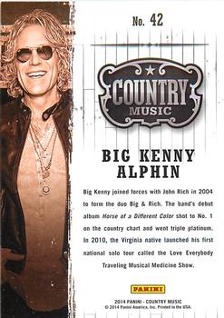 2014 Panini Country Music #42 Big Kenny Alphin Back