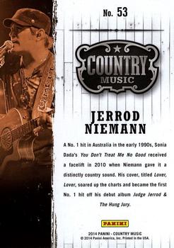2014 Panini Country Music #53 Jerrod Niemann Back
