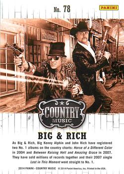2014 Panini Country Music #78 Big & Rich Back