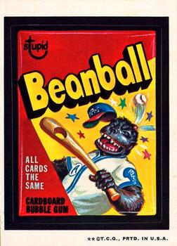 1973 Topps Wacky Packages 3rd Series #NNO Beanball Bubble Gum Front