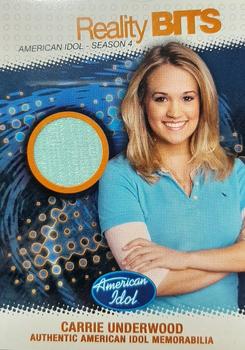 2005 Fleer American Idol Season 4 - Reality Bits Stage-Worn Wardrobe Cards #RB-CU Carrie Underwood Front