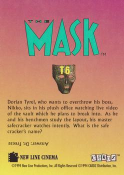 1994 Cardz The Mask - Bonus Tekchromes #T6 Dr. Freeze Back