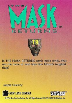 1994 Cardz The Mask - Bonus Tekchromes #T9 Edge City Back