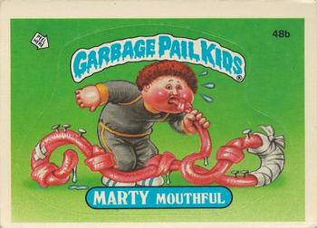 1985 Topps Garbage Pail Kids Series 2 #48b Marty Mouthful Front