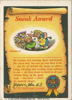 1985 Topps Garbage Pail Kids Series 2 #83b Sumo Sid Back