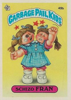 1985 Topps Garbage Pail Kids Series 2 #49b Schizo Fran Front