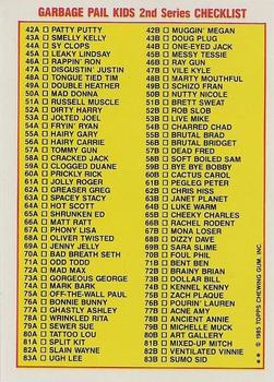 1985 Topps Garbage Pail Kids Series 2 #47b Vile Kyle Back