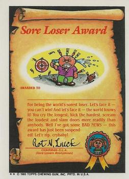 1985 Topps Garbage Pail Kids Series 2 #73a Gorgeous George Back