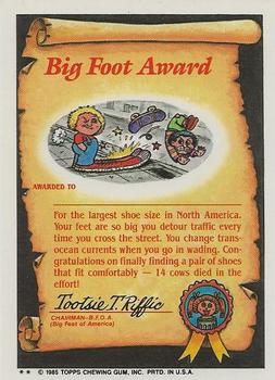 1985 Topps Garbage Pail Kids Series 2 #63a Spacey Stacy Back