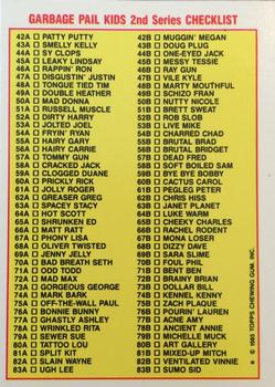 1985 Topps Garbage Pail Kids Series 2 #46a Rappin' Ron Back