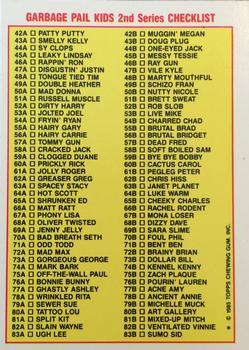 1985 Topps Garbage Pail Kids Series 2 #47a Disgustin' Justin Back