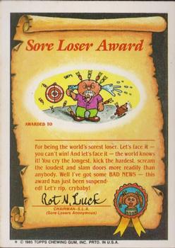 1985 Topps Garbage Pail Kids Series 2 #73a Gorgeous George Back