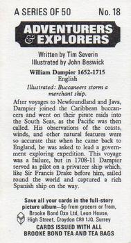 1973 Brooke Bond Adventurers and Explorers #18 William Dampier Back