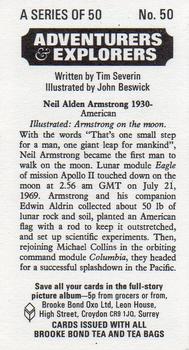 1973 Brooke Bond Adventurers and Explorers #50 Neil Alden Armstrong Back