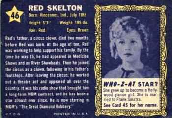 1953 Topps Who-Z-At Star? (R710-4) #46 Red Skelton Back