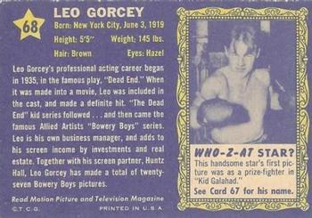 1953 Topps Who-Z-At Star? (R710-4) #68 Leo Gorcey Back