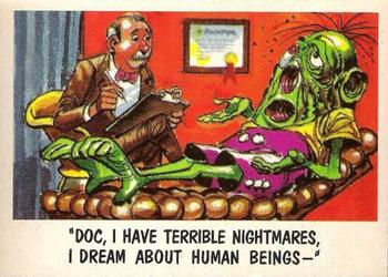 1959 Topps You'll Die Laughing #30 Doc, I have terrible nightmares, I dream about Human Beings - Front