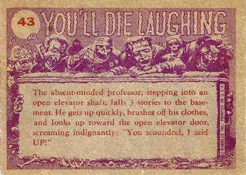 1959 Topps You'll Die Laughing #43 That department store - They're always sending me the wrong thing. Back
