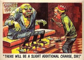 1959 Topps You'll Die Laughing #61 There will be a slight additional charge, sir! Front