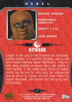 2015 Topps Star Wars Rebels #17 Kitwarr Back