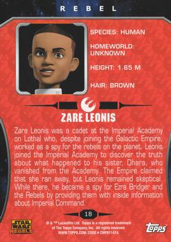 2015 Topps Star Wars Rebels #18 Zare Leonis Back