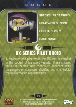 2015 Topps Star Wars Rebels #30 RX-Series Pilot Droid Back