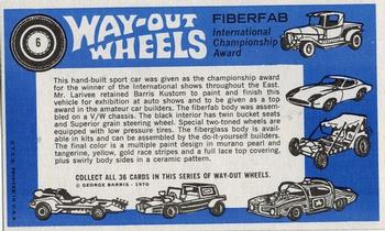 1970 Topps Way-Out Wheels #6 Fiberfab Back