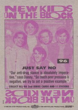 1990 Topps New Kids on the Block Series 2 #96 Just Say No Back