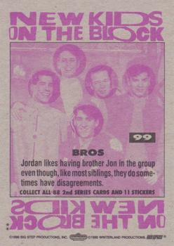 1990 Topps New Kids on the Block Series 2 #99 Bros Back