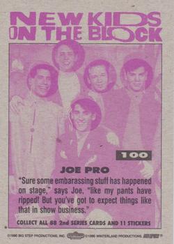 1990 Topps New Kids on the Block Series 2 #100 Joe Pro Back