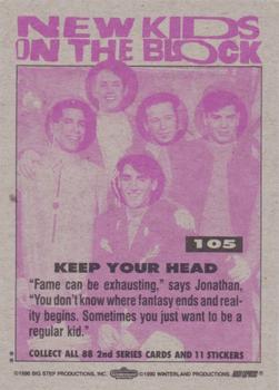 1990 Topps New Kids on the Block Series 2 #105 Keep Your Head Back