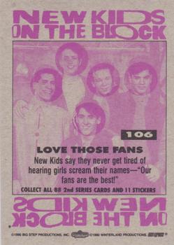 1990 Topps New Kids on the Block Series 2 #106 Love Those Fans Back