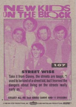 1990 Topps New Kids on the Block Series 2 #107 Street Wise Back