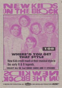 1990 Topps New Kids on the Block Series 2 #108 Where'd You Get That Style Back