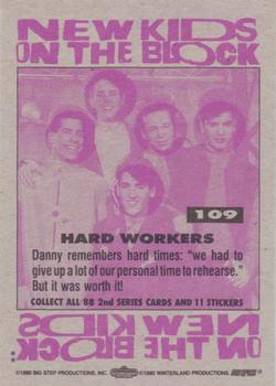1990 Topps New Kids on the Block Series 2 #109 Hard Workers Back