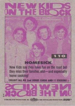 1990 Topps New Kids on the Block Series 2 #110 Homesick Back