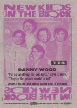 1990 Topps New Kids on the Block Series 2 #114 Danny Wood Back