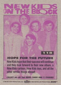 1990 Topps New Kids on the Block Series 2 #118 Hope for the Future Back