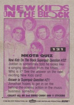 1990 Topps New Kids on the Block Series 2 #121 NKOTB Quiz #22 Back