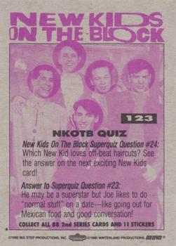 1990 Topps New Kids on the Block Series 2 #123 NKOTB Quiz #24 Back