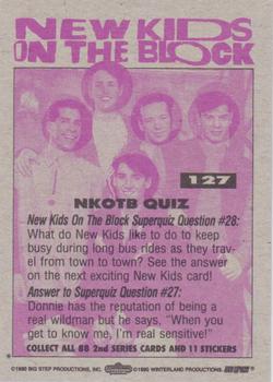 1990 Topps New Kids on the Block Series 2 #127 NKOTB Quiz #28 Back