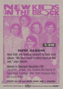 1990 Topps New Kids on the Block Series 2 #130 New Album Back
