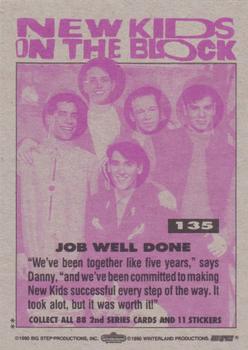 1990 Topps New Kids on the Block Series 2 #135 Job Well Done Back